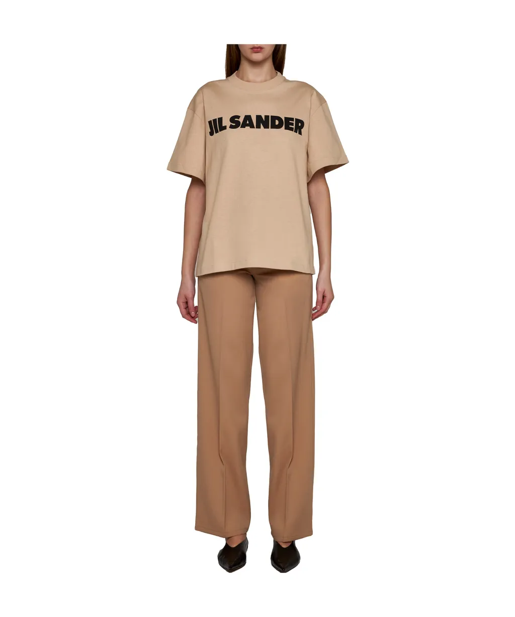 Jil Sander Logo Printed Crewneck T-Shirt