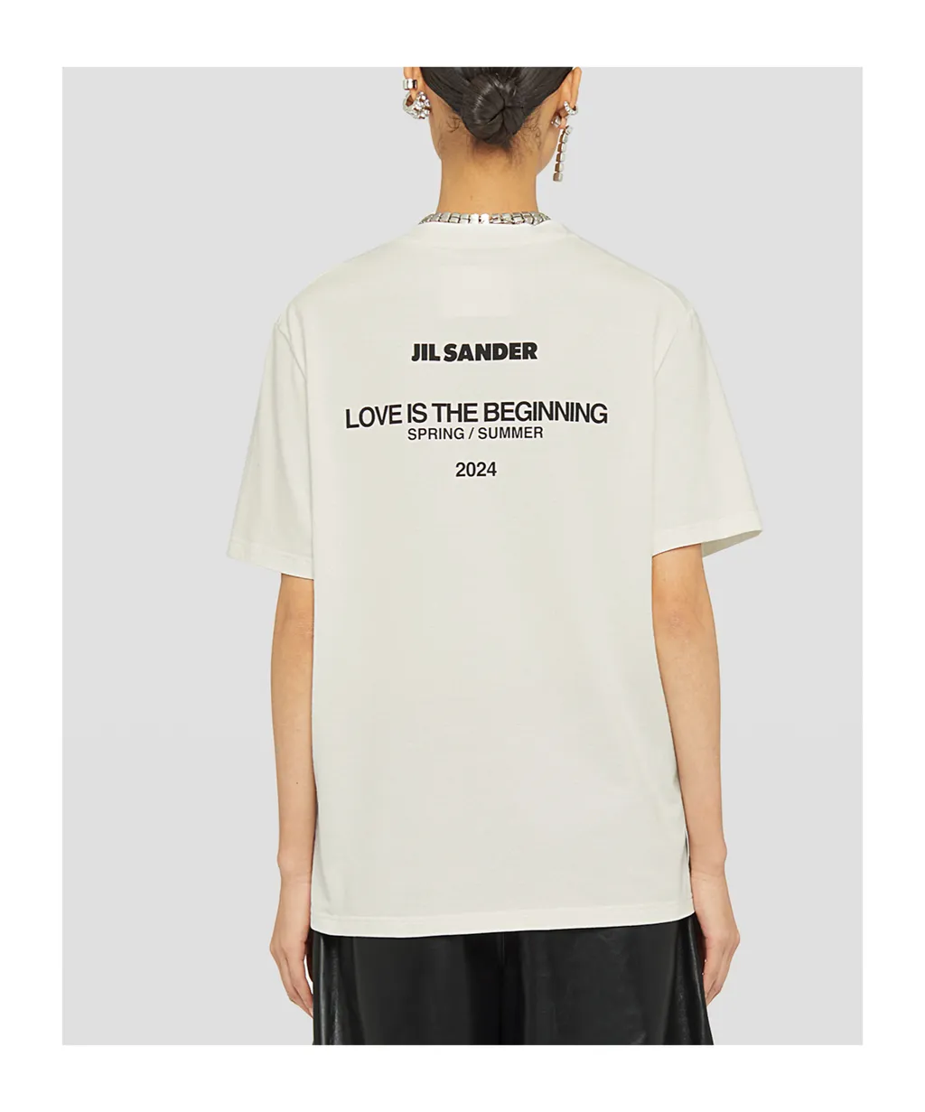 Jil Sander Logo Printed Crewneck T-Shirt