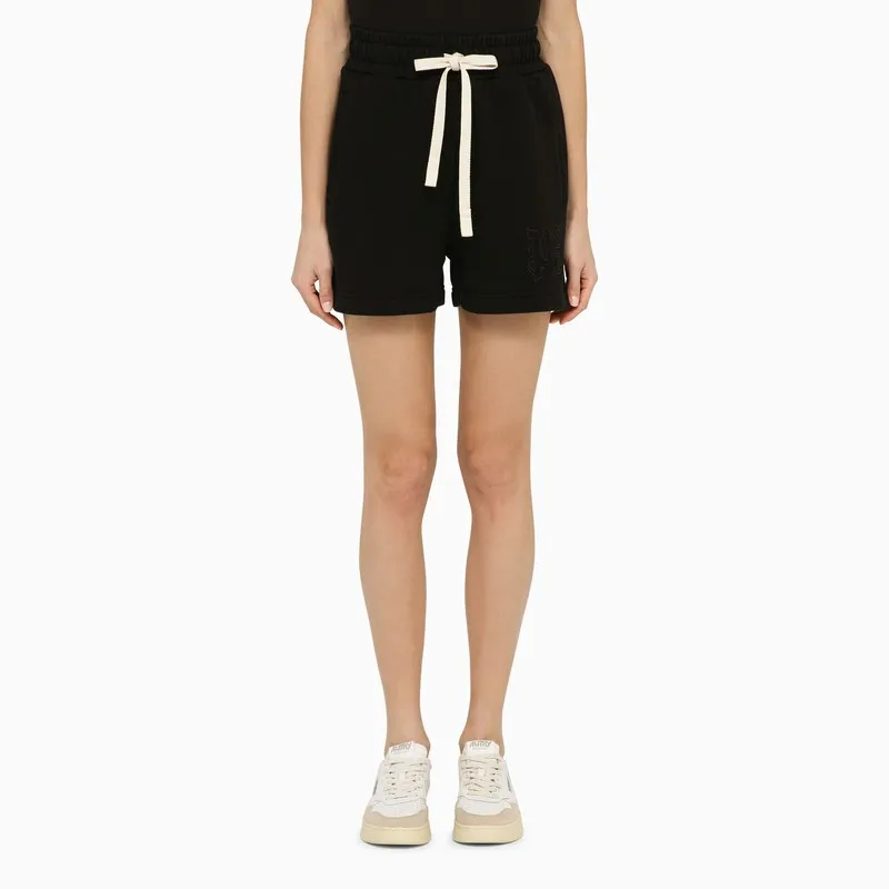 Palm Angels Monogram Embroidered Drawstring Sweatshorts