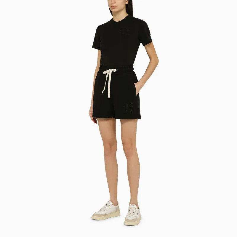 Palm Angels Monogram Embroidered Drawstring Sweatshorts