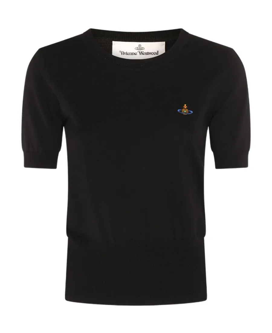 Vivienne Westwood Logo Embroidered Knitted Top