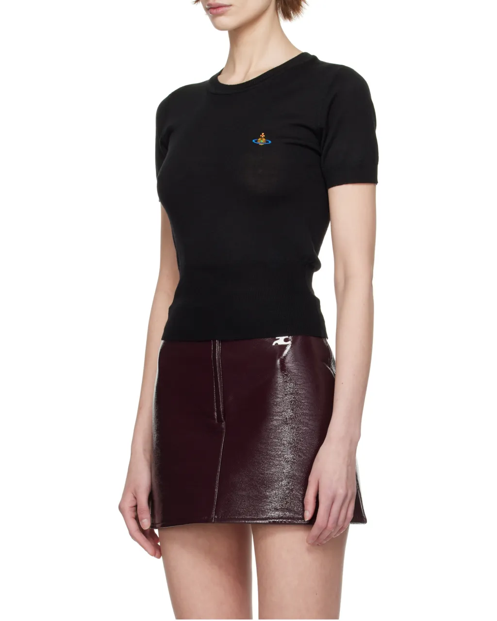 Vivienne Westwood Logo Embroidered Knitted Top