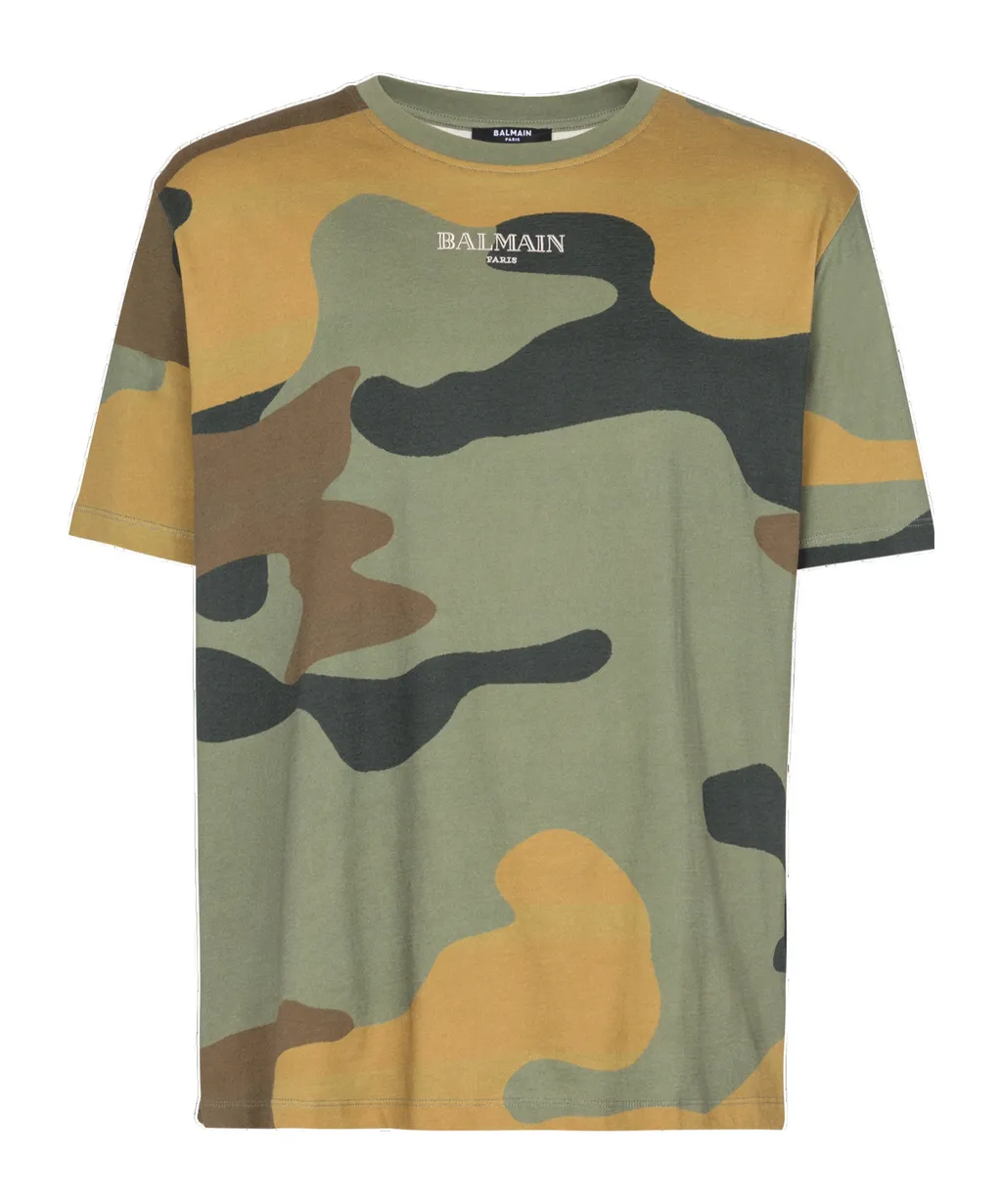 Balmain Camouflage Vintage T-Shirt