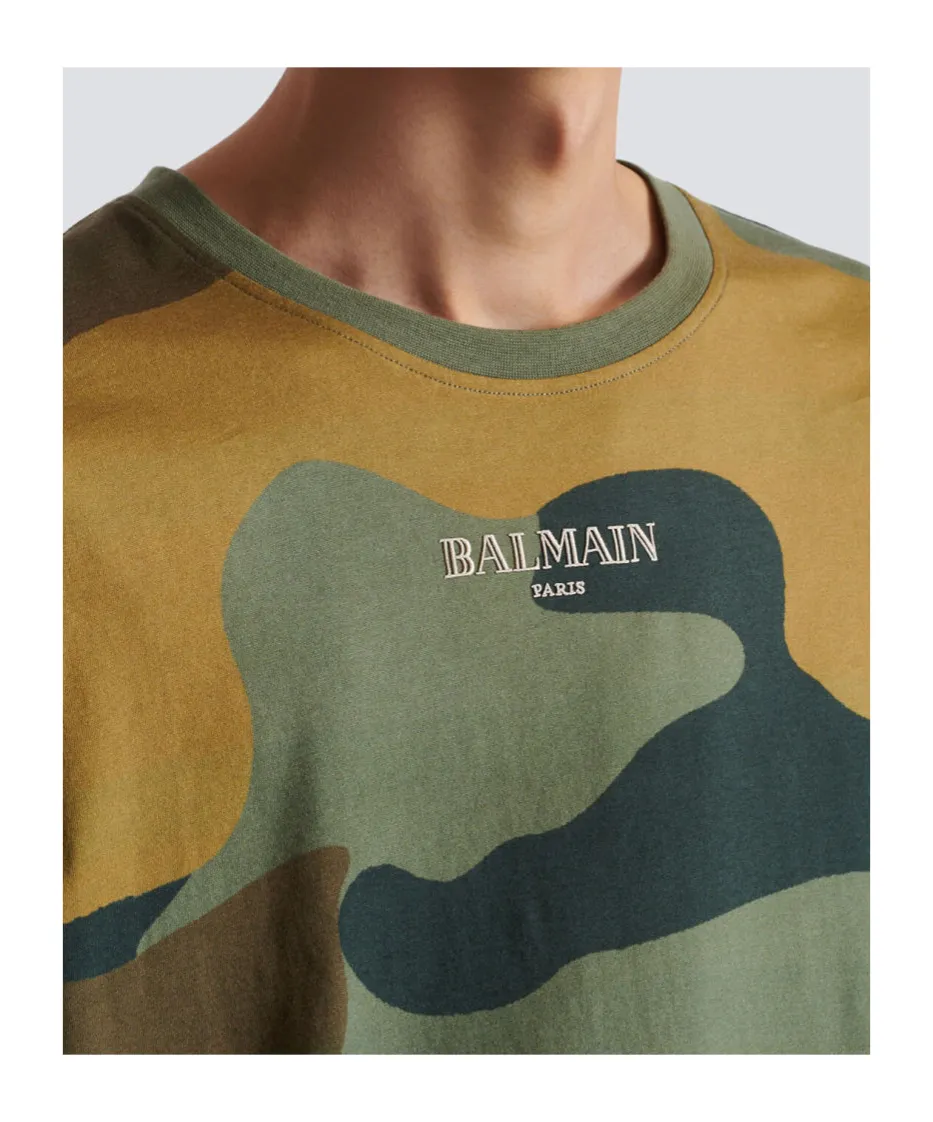 Balmain Camouflage Vintage T-Shirt