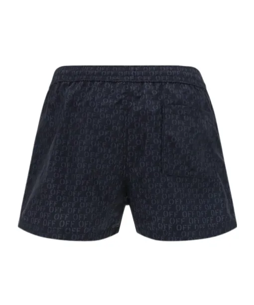 Off-White Allover Logo Printed Swim Shorts