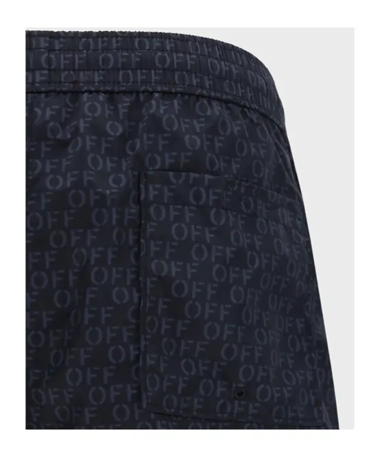 Off-White Allover Logo Printed Swim Shorts