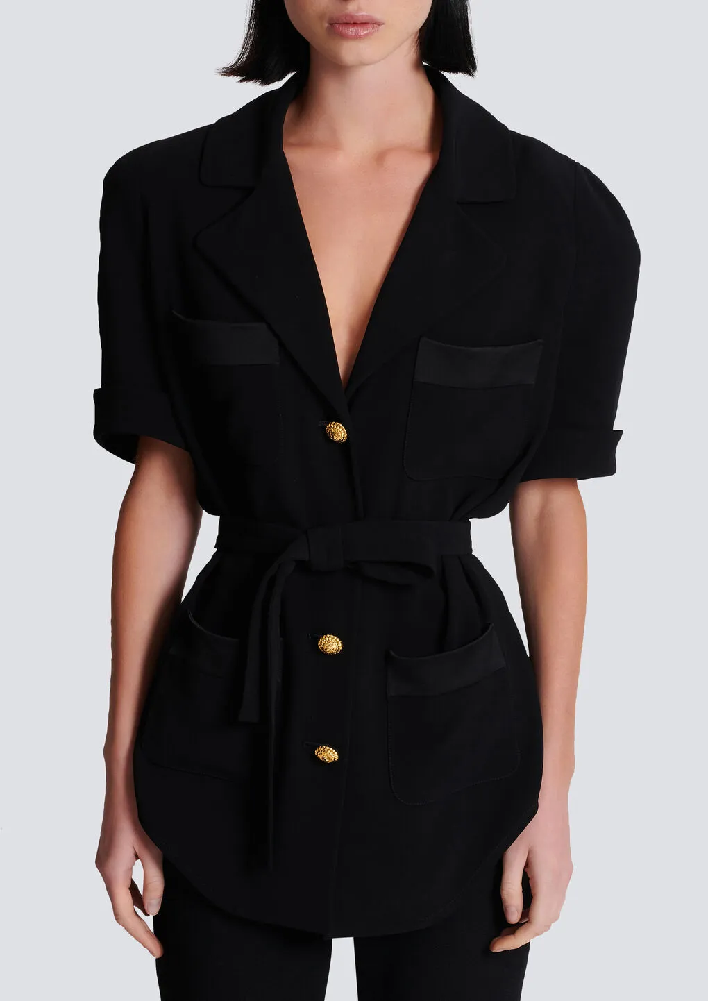 Balmain Crepe Safari Shirt
