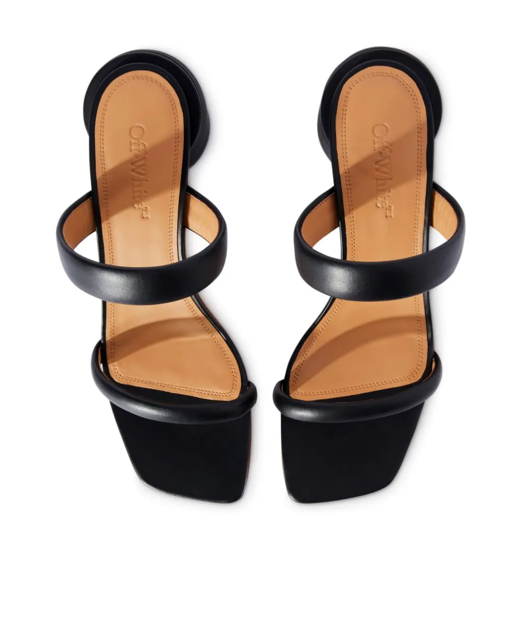 Off-White Square Toe Heeled Sandals