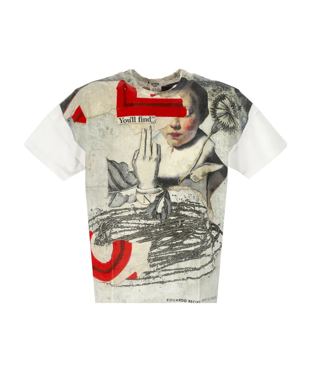 Round Collar Printed T-Shirt