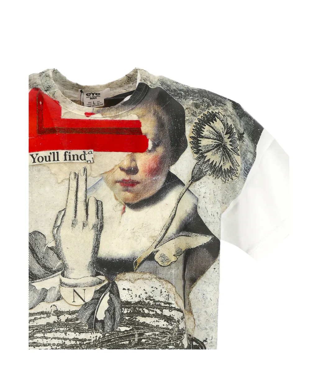 Round Collar Printed T-Shirt