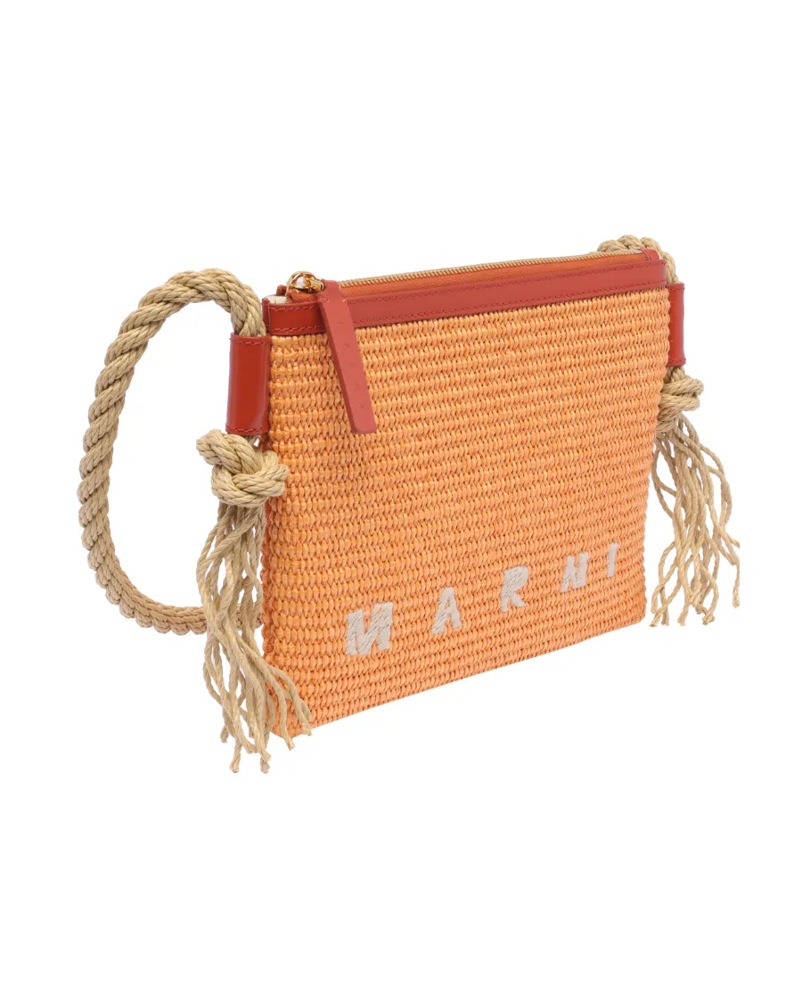 Marni Marcel Logo Embroidered Crossbody Bag