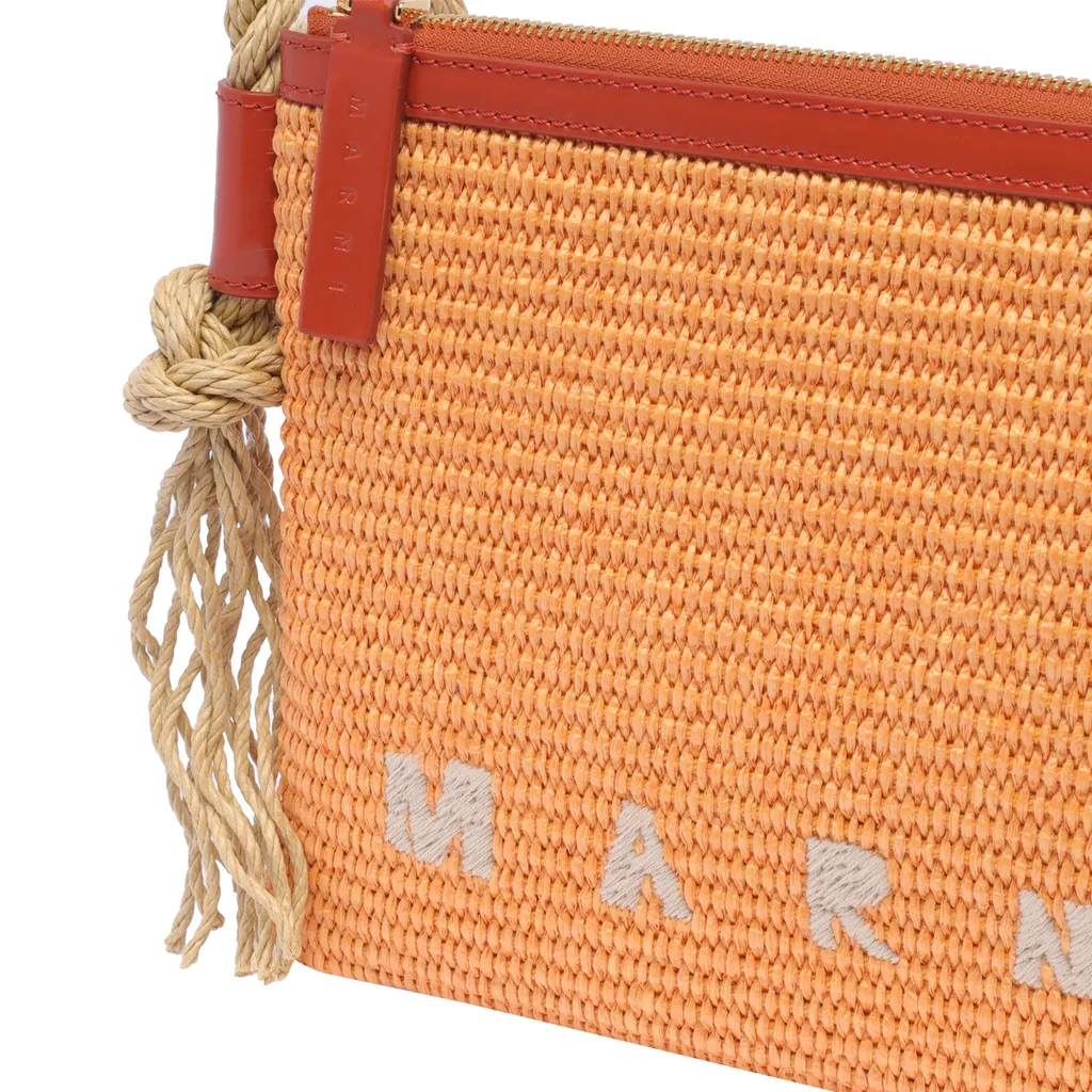 Marni Marcel Logo Embroidered Crossbody Bag