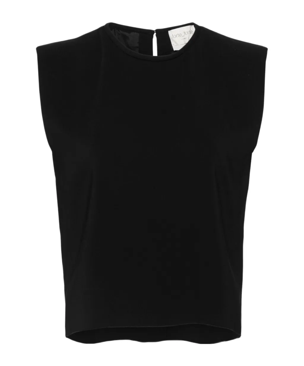 Crepe Cropped Blouse