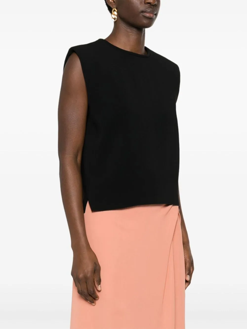 Crepe Cropped Blouse