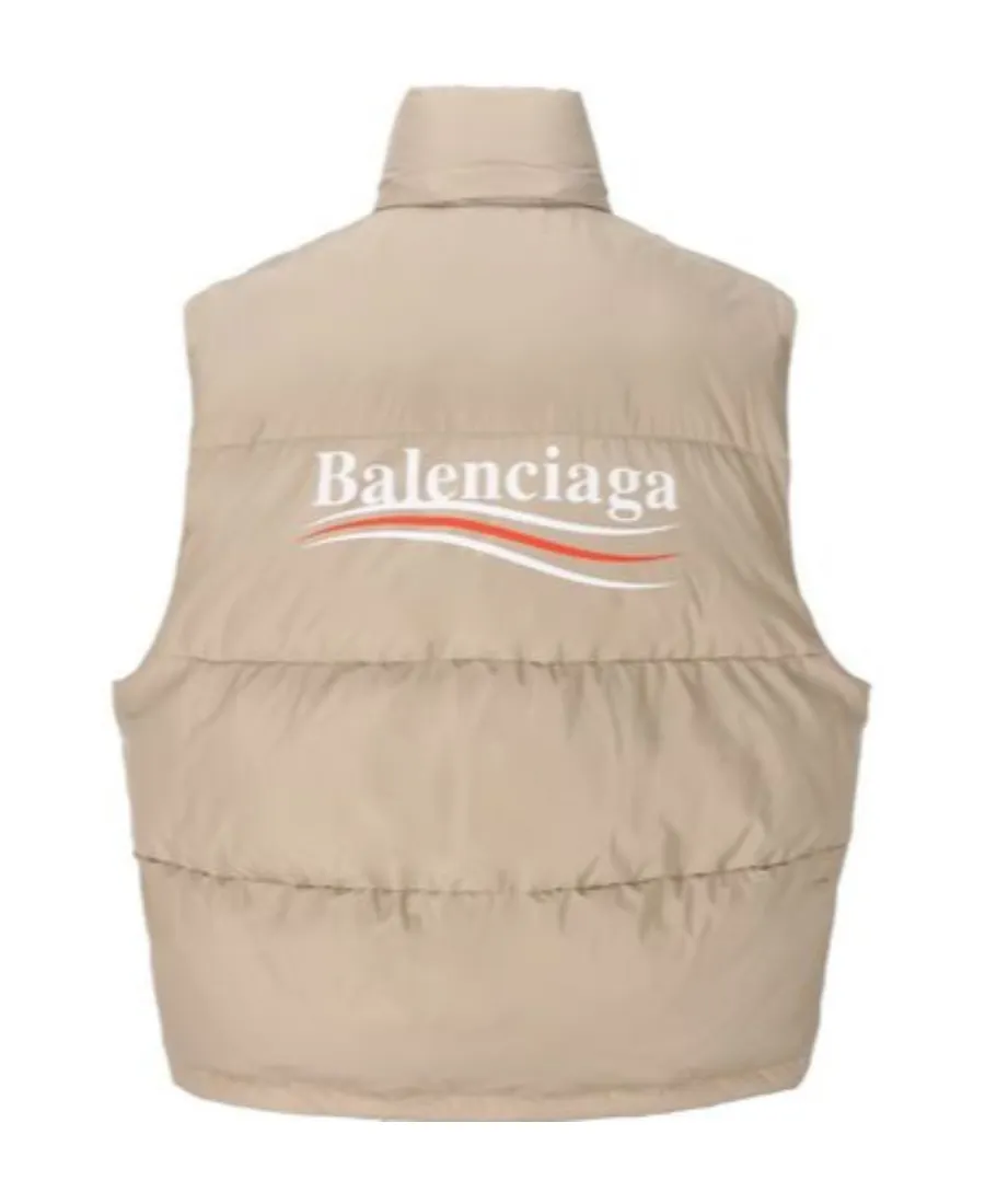Logo Printed Down Gilet