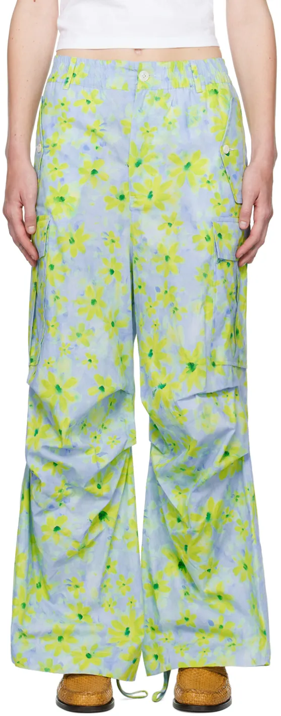 Marni Floral Printed Relaxed Fit Cargo Trousers