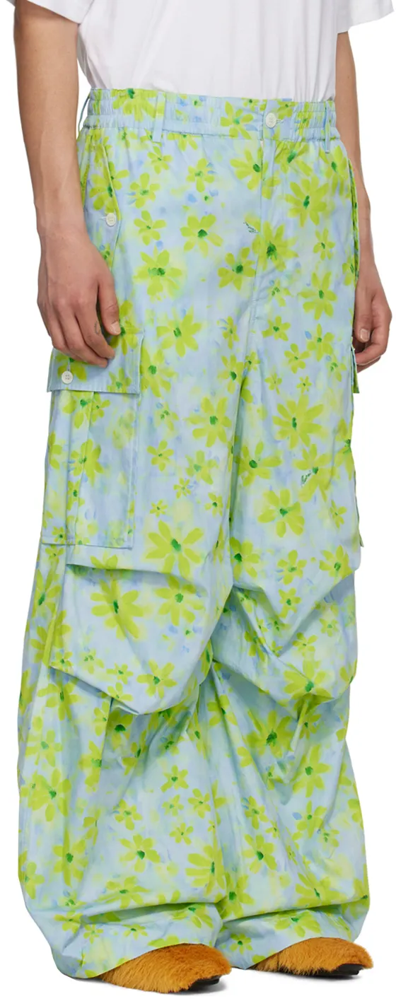 Marni Floral Printed Relaxed Fit Cargo Trousers