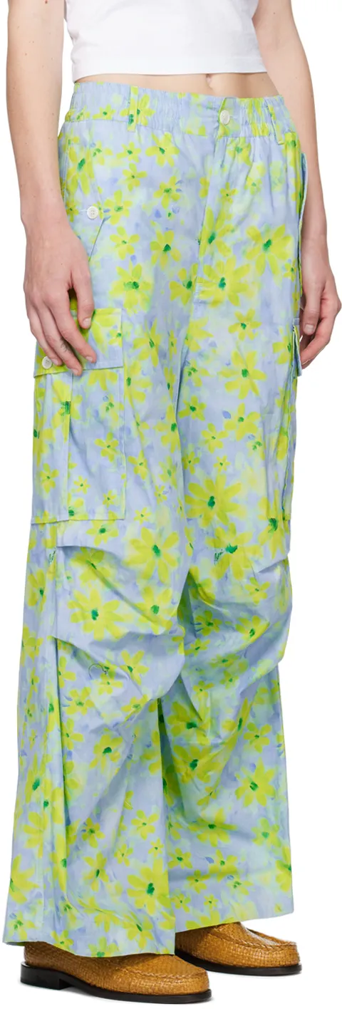 Marni Floral Printed Relaxed Fit Cargo Trousers
