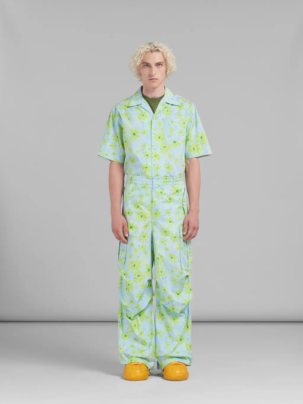 Marni Floral Printed Relaxed Fit Cargo Trousers
