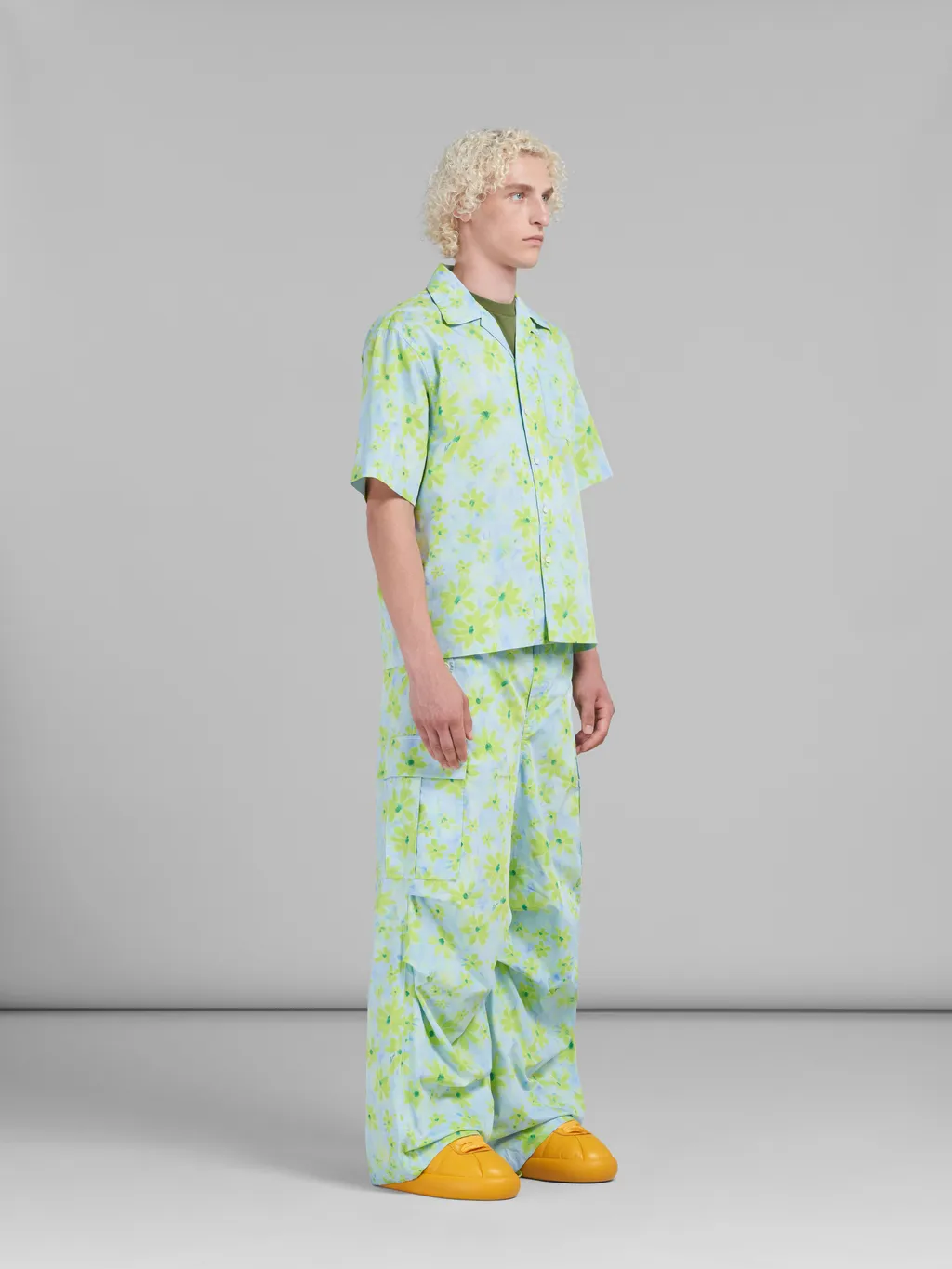 Marni Floral Printed Relaxed Fit Cargo Trousers
