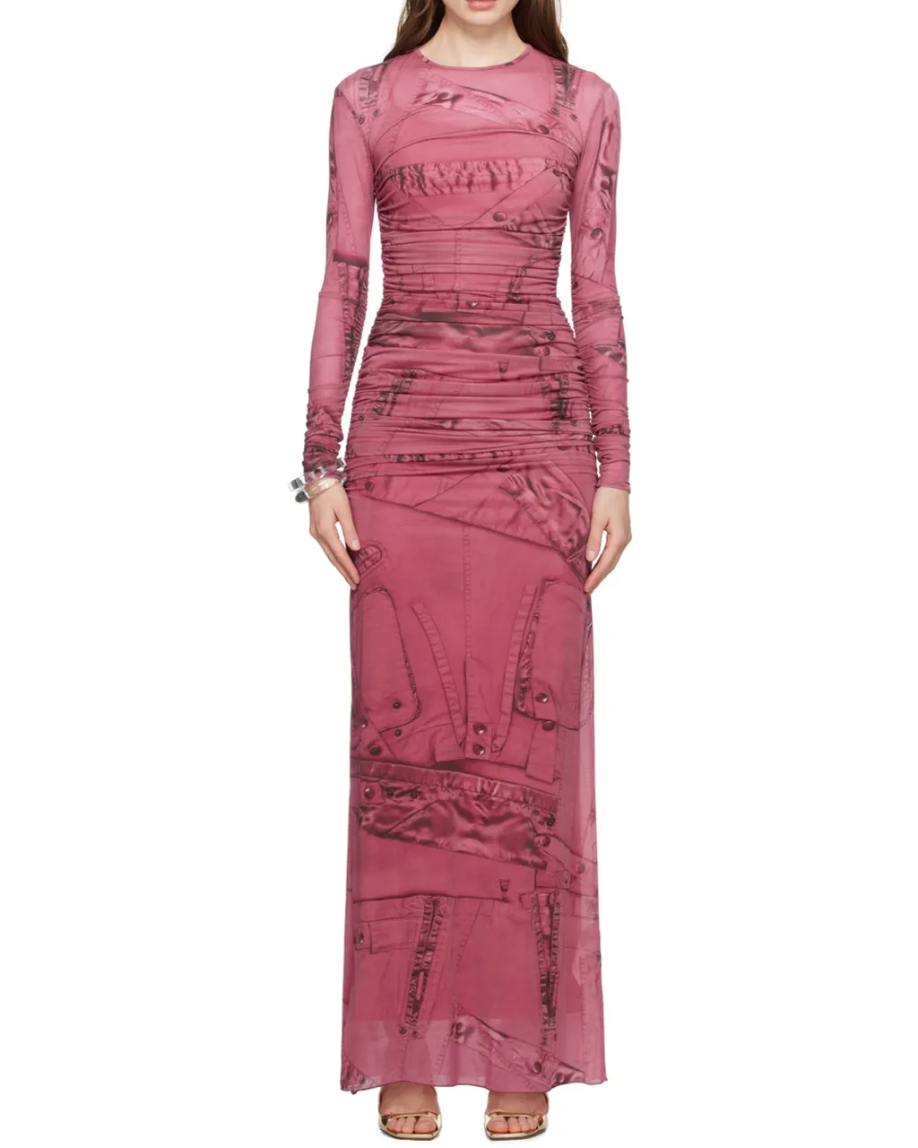 Cargo Patch-Print Maxi Dress
