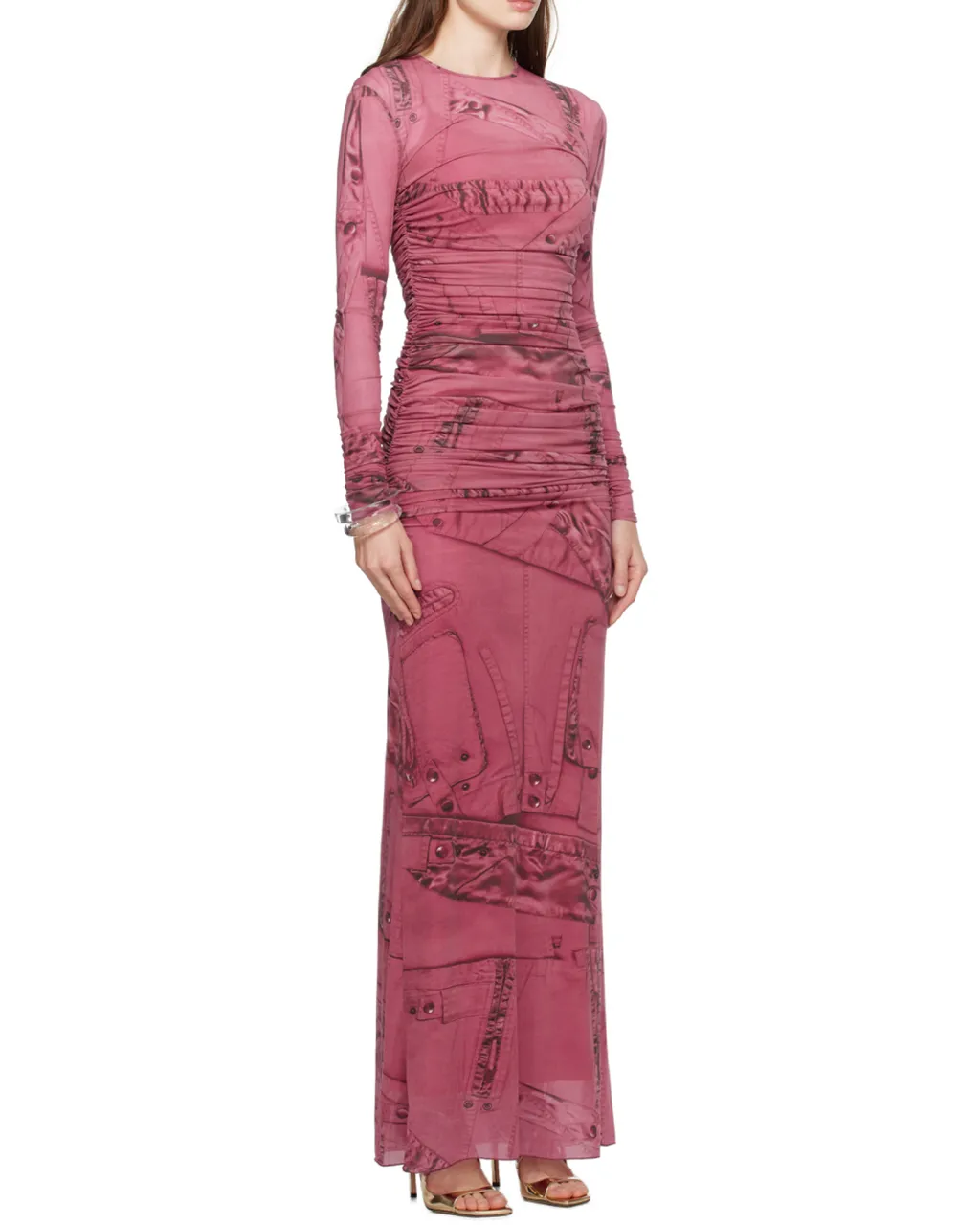Cargo Patch-Print Maxi Dress