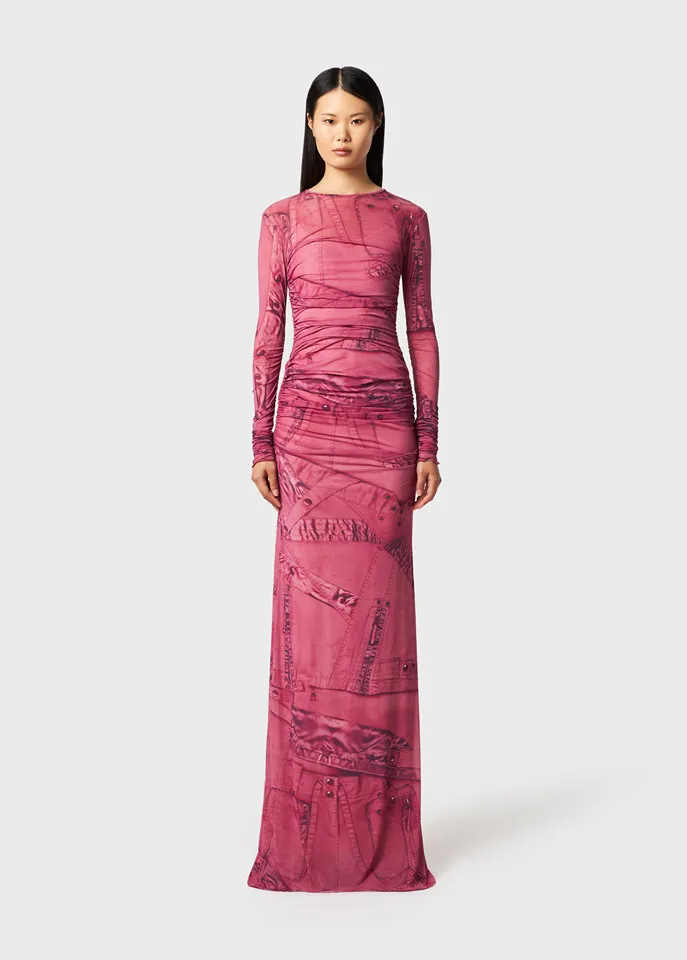 Cargo Patch-Print Maxi Dress
