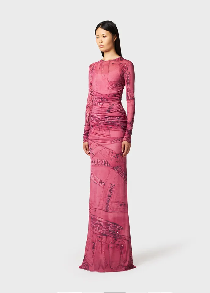 Cargo Patch-Print Maxi Dress