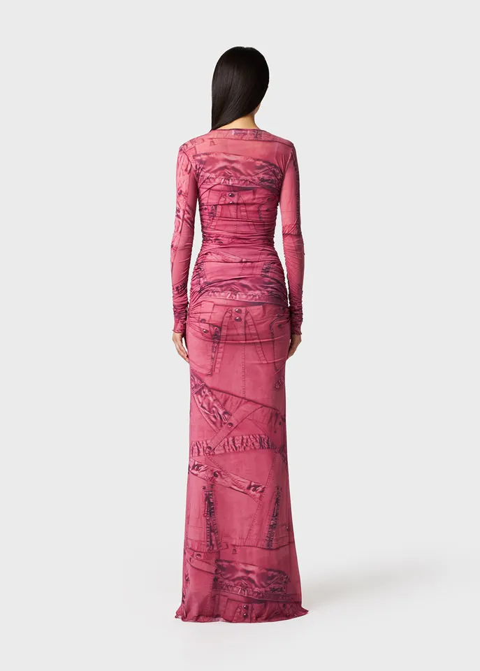 Cargo Patch-Print Maxi Dress