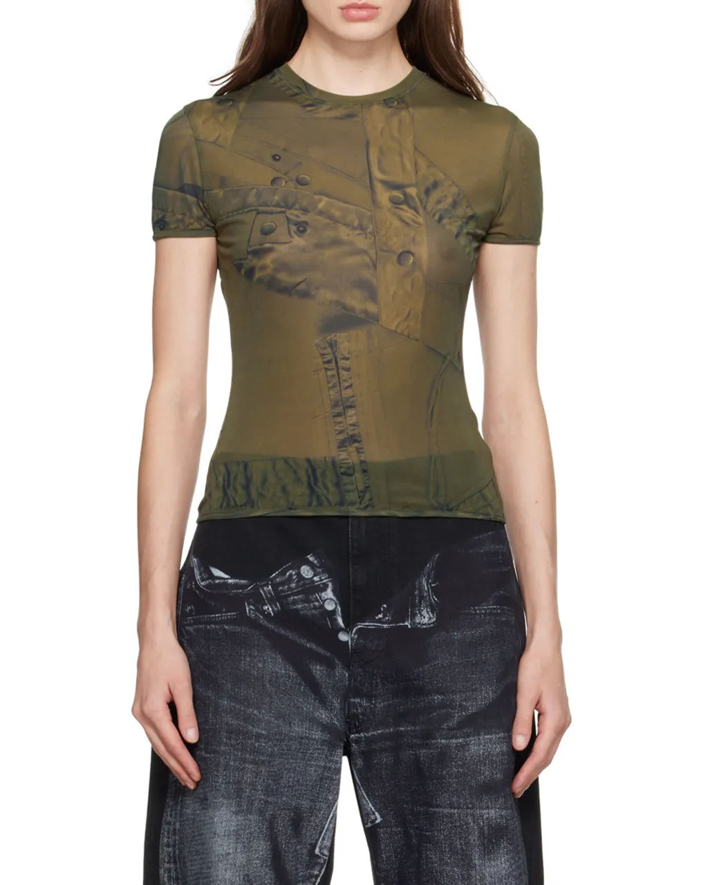 Semi-Sheer Short-Sleeve T-Shirt