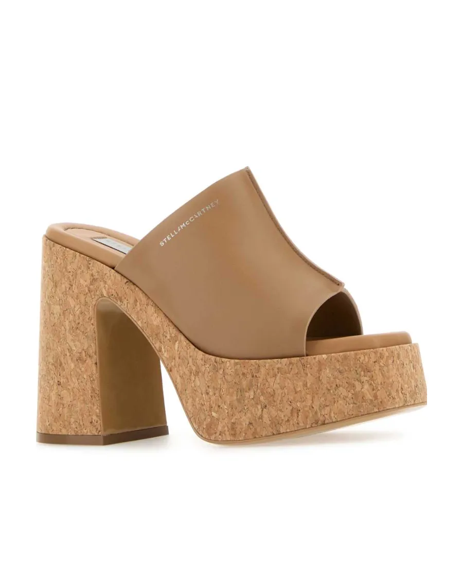 Stella Mccartney Logo Printed Platform Sandals