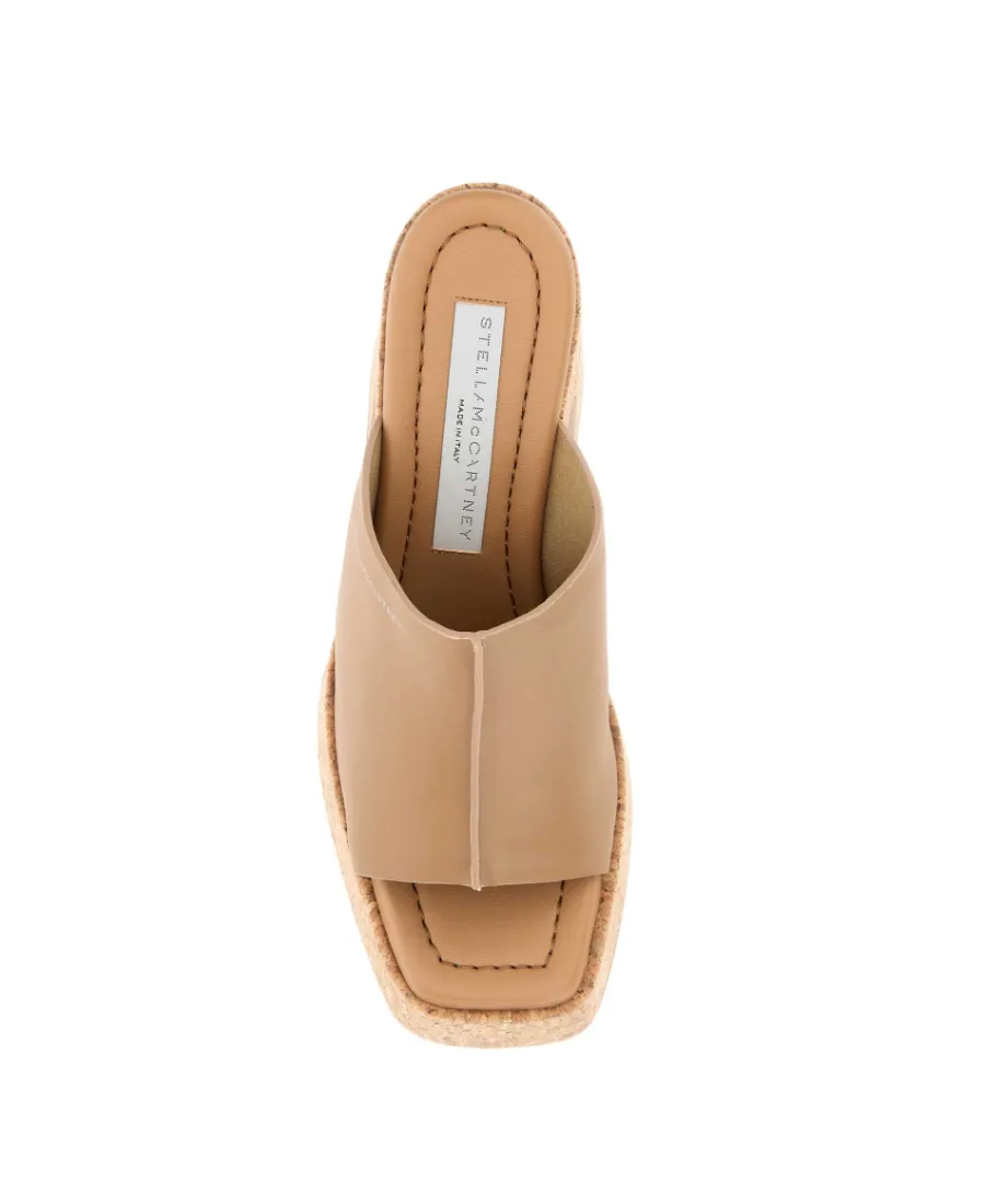 Stella Mccartney Logo Printed Platform Sandals