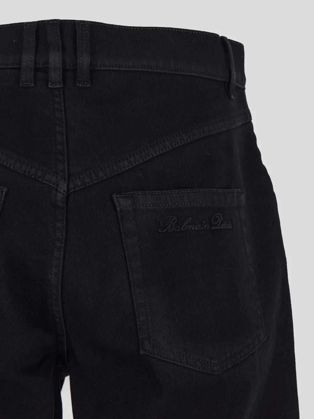 Balmain Logo Embroidered Denim Jeans