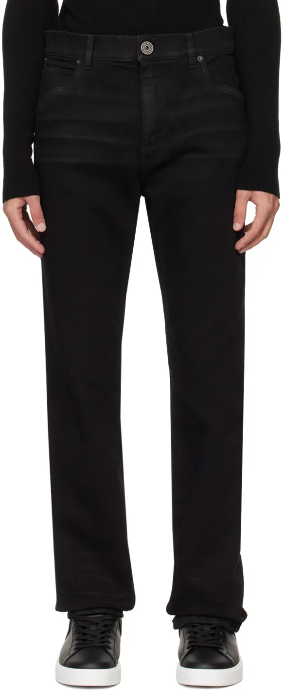 Balmain Logo Embroidered Denim Jeans