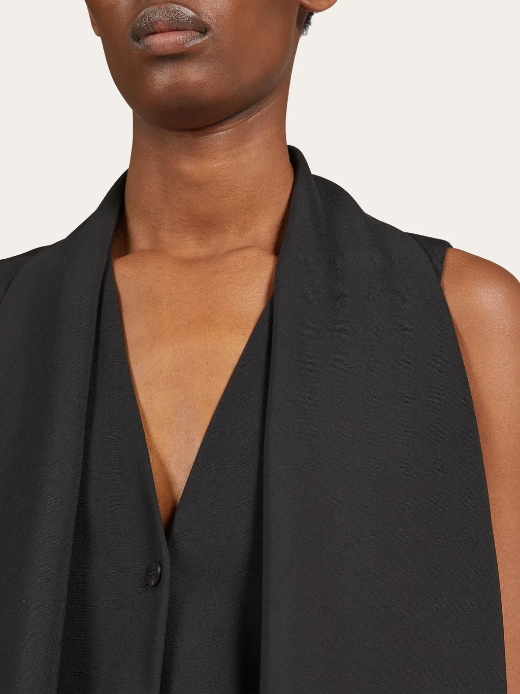 Salvatore Ferragamo Pointed Hem Straight Cut Back Waistcoat