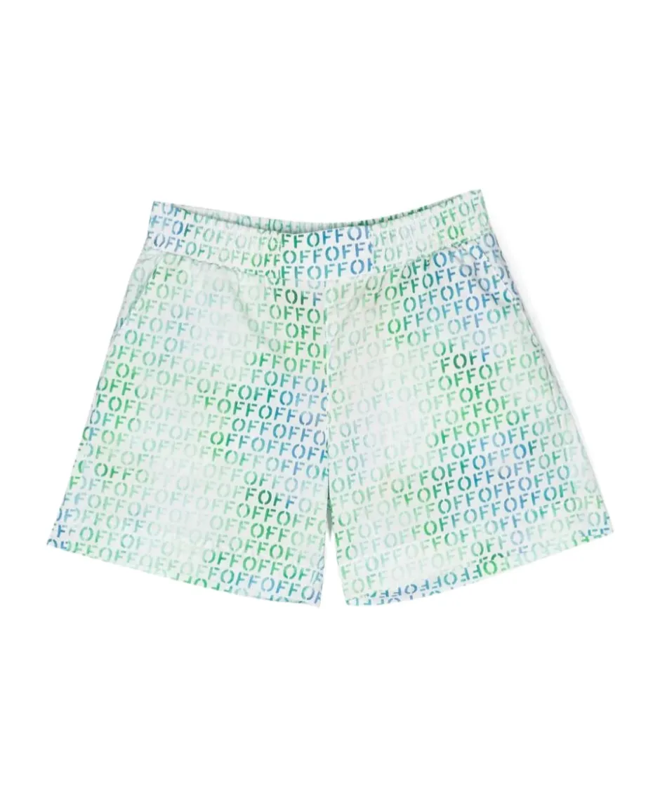 Logo-Print Cotton Swim Shorts