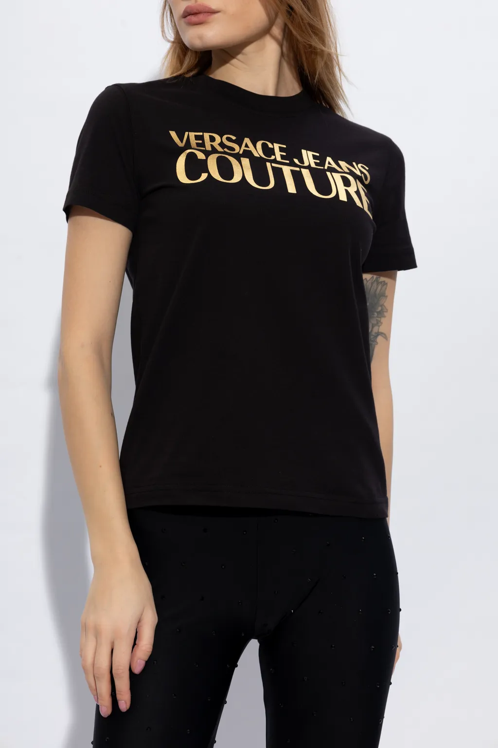 Versace Jeans Couture Logo Printed Crewneck T-Shirt