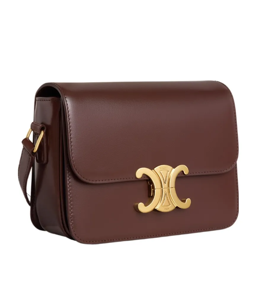 Teen Triomphe Bag In Shiny Calfskin