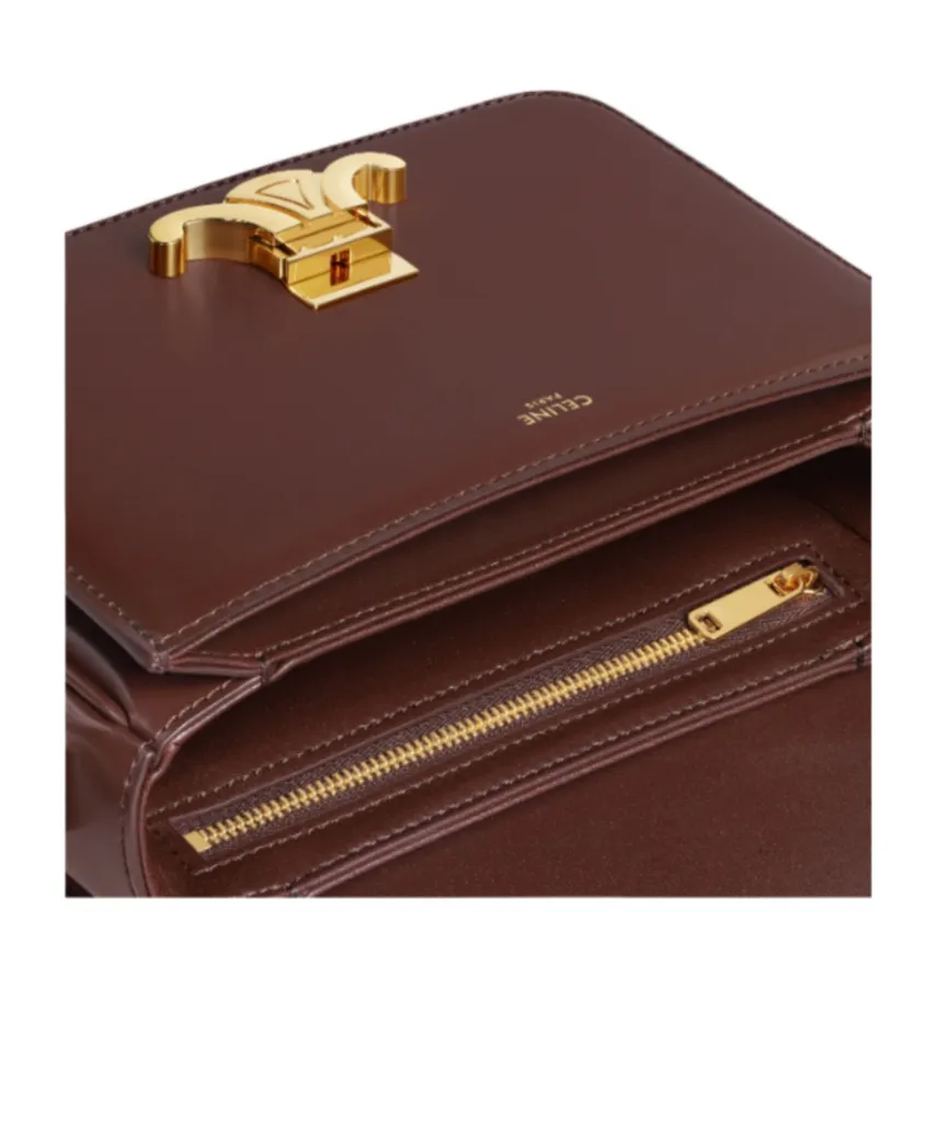 Teen Triomphe Bag In Shiny Calfskin