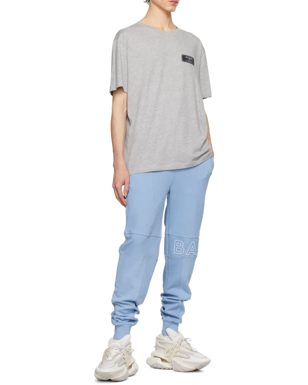 Balmain Logo Patch Crewneck T-Shirt