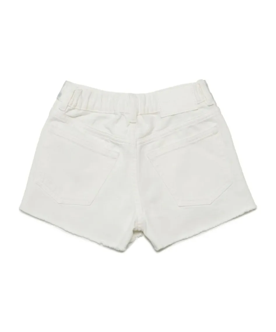 Mm6 Maison Margiela Kids Coated-Finish Logo Patch Shorts