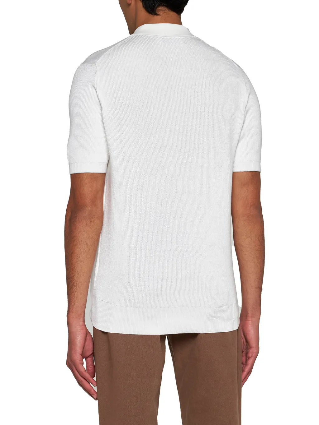 Brunello Cucinelli Short Sleeved Knitted Polo Shirt