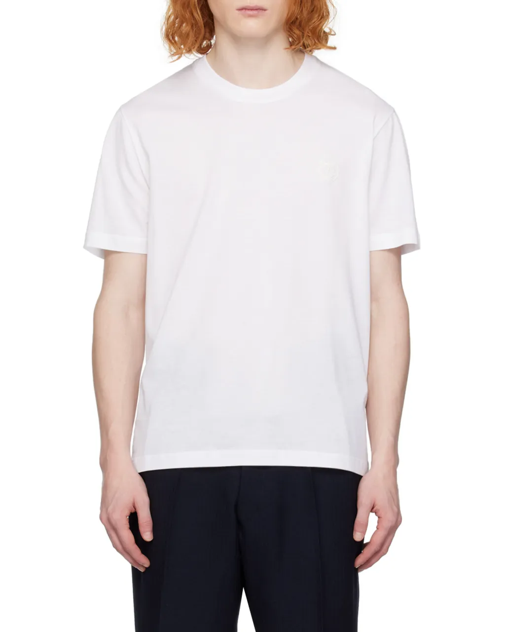 Brioni Logo Embroidered Crewneck T-Shirt