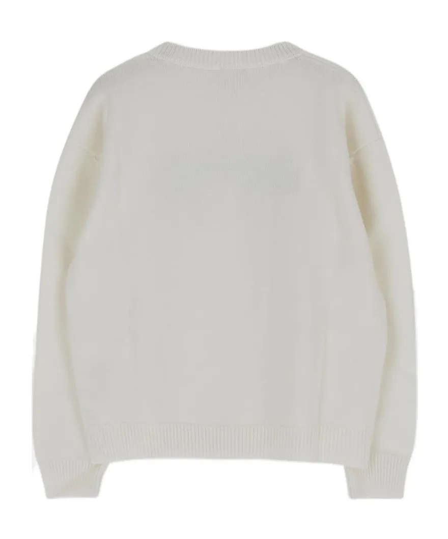 Fendi Kids Logo Lettering Crewneck Jumper