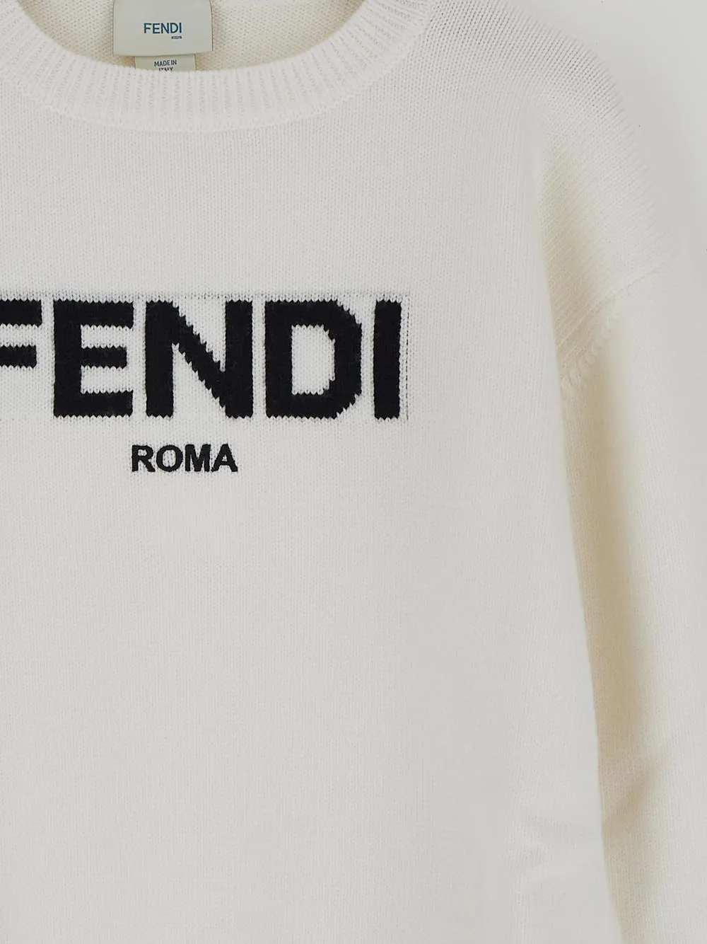 Fendi Kids Logo Lettering Crewneck Jumper