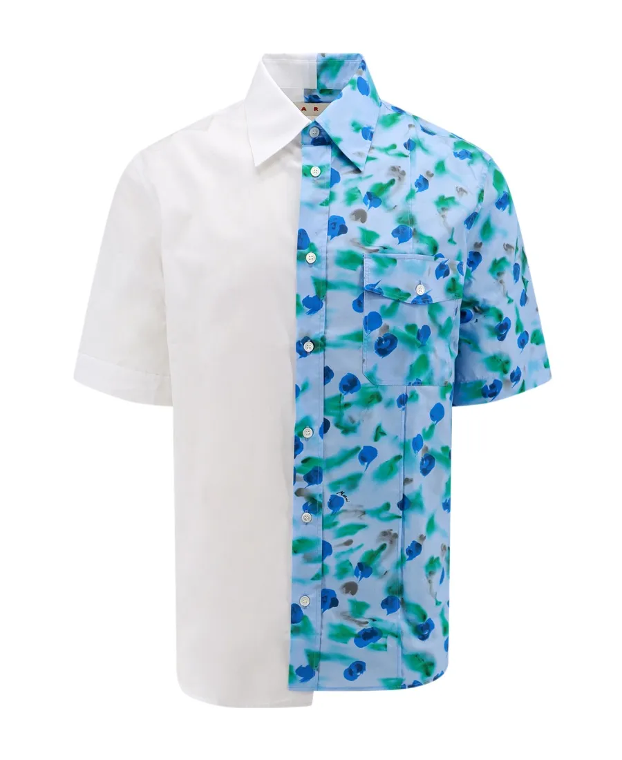Marni Floral Printed Short-Sleeved
