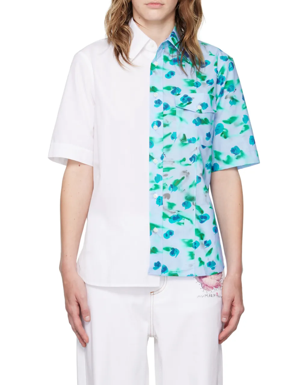 Marni Floral Printed Short-Sleeved
