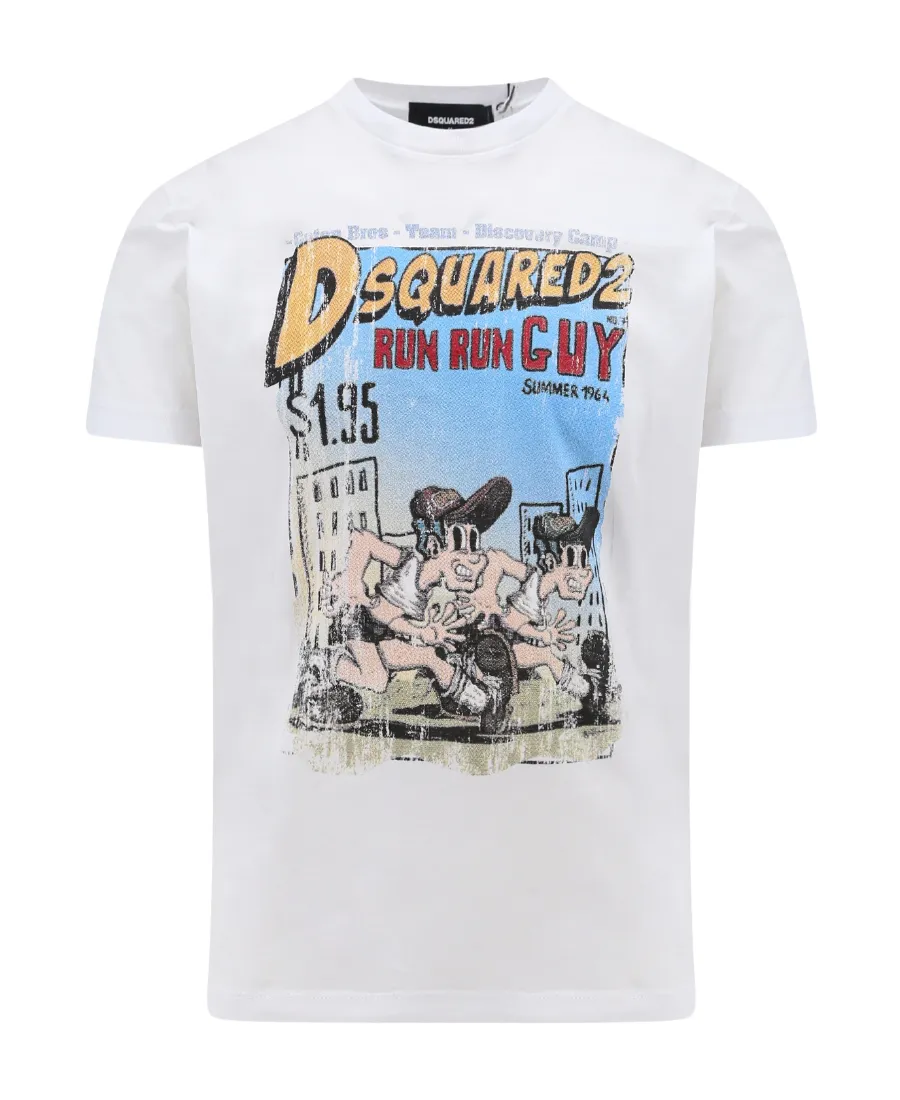 Dsquared2 Graphic Printed Crewneck T-Shirt
