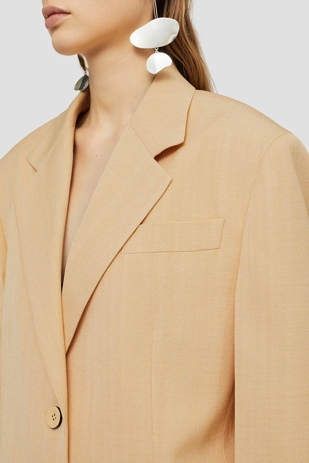 Jil Sander Single-Breasted Crepe Tailored Blazer