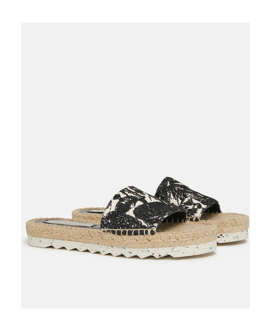 Stella Mccartney Gaia Moth Slip-On Espadrille Slides